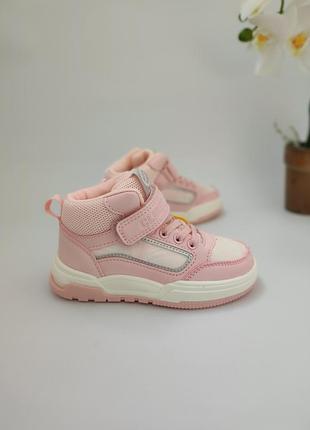 Дитячі демі черевики хайтопи для дівчинки1 фото