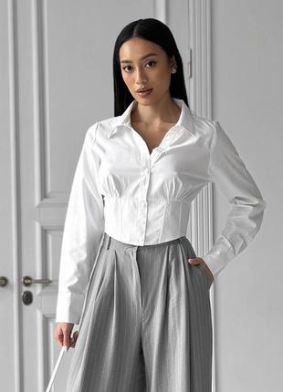 Стильна біла блуза
