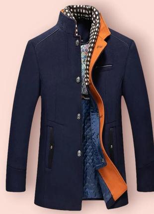 Шерстяная (54%) зимняя осенняя куртка короткое пальто1 фото