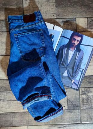 Мужские  модные брендовые синее джинсы tommy hilfiger размер 32/32