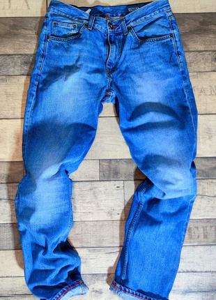 Мужские  модные брендовые синее джинсы tommy hilfiger размер 32/322 фото