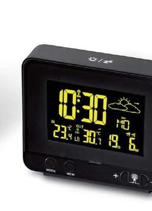 Часы с проекцией метеостанция будильник гигрометр