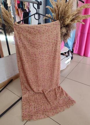 Юбка юбка в цветочный принт1 фото