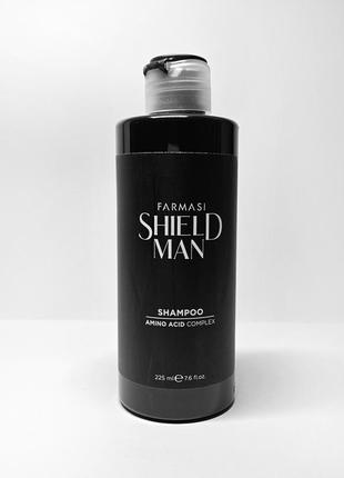 Чоловічий шампунь для волосся shield man amino acid farmasi фармасі 11190823 фото