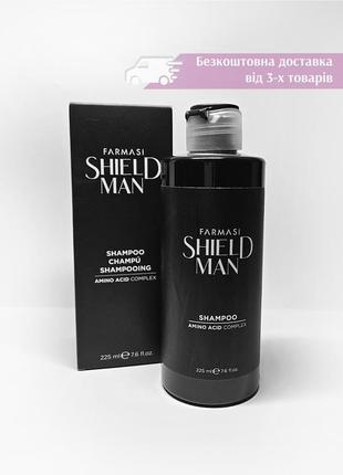 Чоловічий шампунь для волосся shield man amino acid farmasi фармасі 11190821 фото