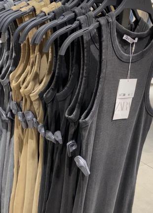 Виварена сукня в рубчик zara4 фото