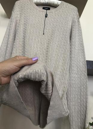 Шикарный мужской свитер вязка косичка,6 фото