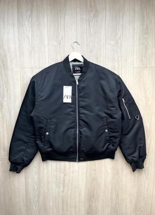 Бомбер zara (m,l,xl) puffer ma-1 bomber оригінал куртка1 фото