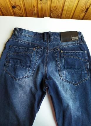 Стильные мужские модные потёртые синие джинсы штаны3 фото