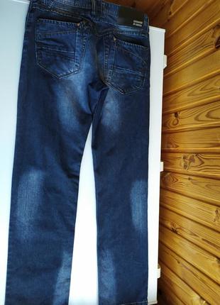 Стильные мужские модные потёртые синие джинсы штаны6 фото