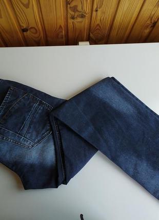 Стильные мужские модные потёртые синие джинсы штаны2 фото