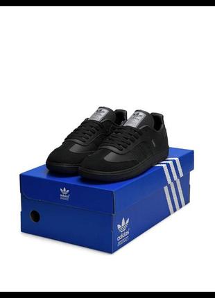 Мужские кеды adidas originals samba all black