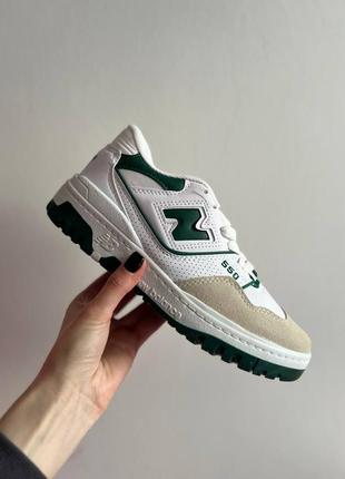 Женские кроссовки new balance 550 green1 фото