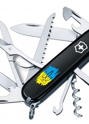 Нож складной туристический victorinox 1.3713.3_t1026u ukraine (фигурный трезубец на фоне флага)