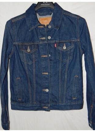 Джинсовая куртка levi's original trucker clean dark 29945-0036 для девочек подростков