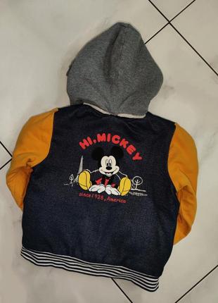 Куртка-бомьер на мальчика disney mickey 86-92см (1-2 года) 12-24 мес8 фото