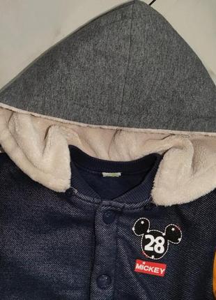 Куртка-бом'єр на хлопчика disney mickey 86-92 см (1-2 роки) 12-24 міс10 фото