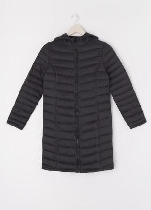 Удлиненная куртка пальто стеганное демисезонное черное sinsay s2 фото