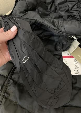 Удлиненная куртка пальто стеганное демисезонное черное sinsay s8 фото