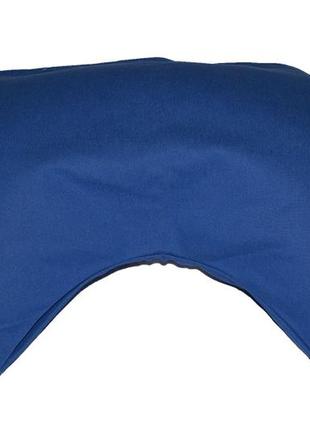 Декоративна анатомічна подушка зі з'ємною наволочкою з джинсу2 фото