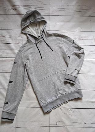 Серое худи, кофта от reebok