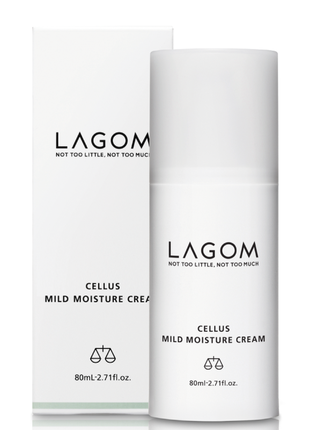 Зволожувальний крем для обличчя lagom cellus mild moisture cream 80 ml1 фото