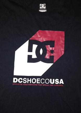 Мужская скейтерская футболка dc shoeco ausa с большим лого7 фото