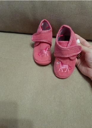Тапочки тапулі рожеві капці кросівки мокасини 20 розмір3 фото