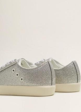 Кросівки сріблясті mango 2