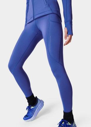 Спортивные лосины синего цвета от sweaty betty3 фото