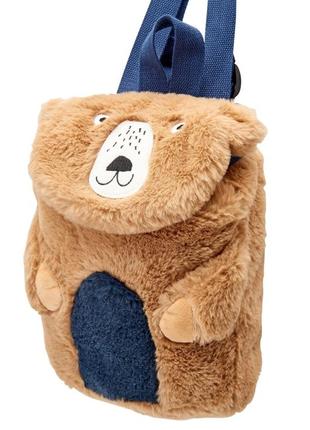 Меховой детский рюкзак медведь от joules.
