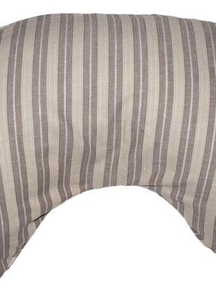 Декоративна анатомічна подушка зі з'ємною наволочкою з льону4 фото