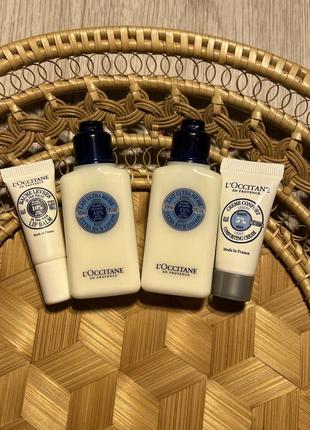 L’occitane loccitane набір бальзам для губ, лосьйон для тіла, крем для обличчя каріте