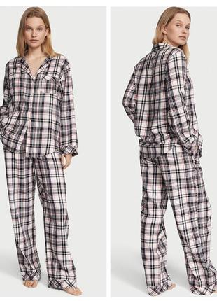 Victoria ́s victorias secret віктория сикрет піжама, костюм для сну flannel long pajama set