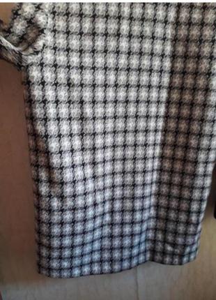 Шикарное стильное элегантное винтажное пальто в гусиную лапку8 фото