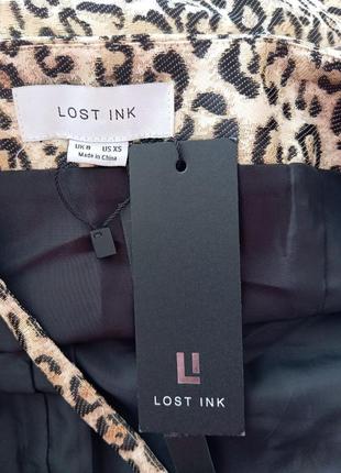 Жаккардовое платье с поясом в леопардовый принт lostink5 фото