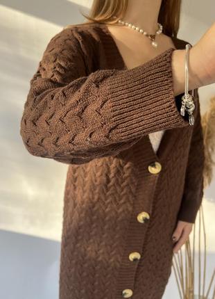Удлиненный кардиган на пуговицах свитер кофта свитер джемпер2 фото