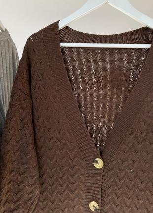 Удлиненный кардиган на пуговицах свитер кофта свитер джемпер5 фото