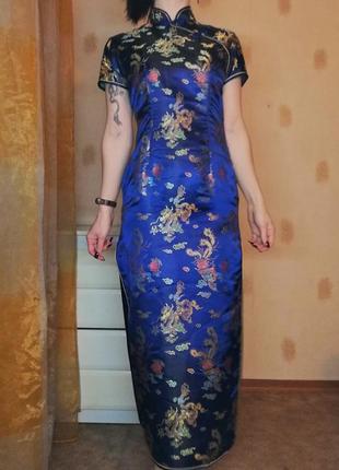 Женское платье в китайском стиле3 фото