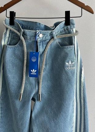 Джинсы baggie мешковатые adidas широкие голубые5 фото