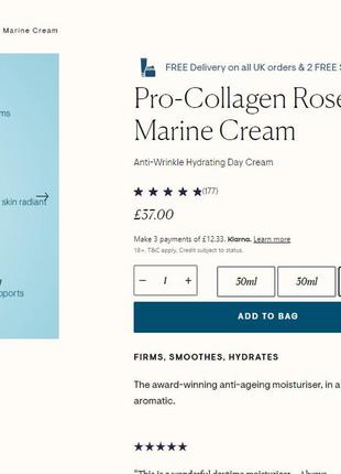 Увлажняющий дневной крем против морщин elemis pro-collagen rose marine cream2 фото