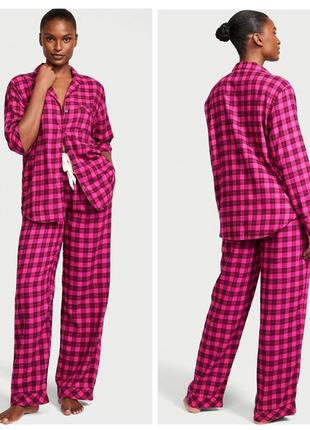 Victoria ́s victorias secret віктория сикрет піжама, костюм для сну flannel long pajama set