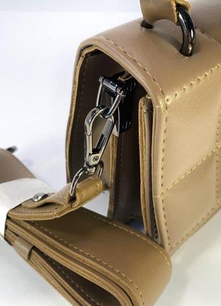 Женская сумочка-клатч с ручкой и ремешком кожаная2 фото