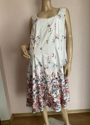 Хлопковое фирменное платье- батал/ 48/ brend ulla popken