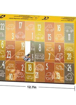 Адвент-календарь гоночные машинки 24 предмета, набор спортивных машинок на подарок в любой месяц года6 фото