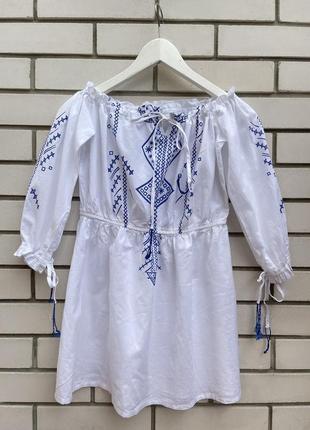 Вышиванка,блуза,рубаха с открытыми плечами в этно стиле,хлопок