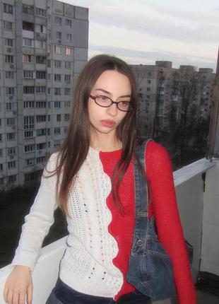 Апсайкл светр нового українського бренду textura, жіноча кофта, джемпер y2k вінтаж handmade2 фото