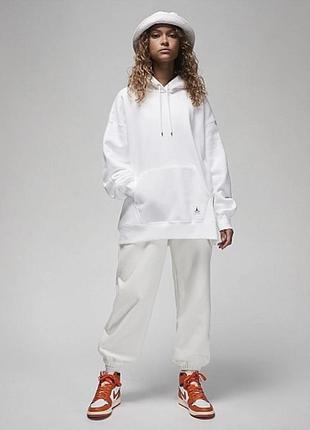 Худі air jordan flight fleece womens pullover hoodie white fb5110-100