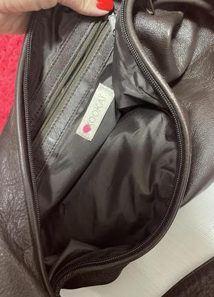 Шикарная объемная вместительная кожаная сумка kookai /100%кожа5 фото