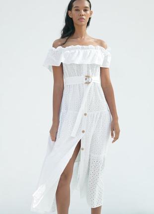 Zara сукня міді з вишивкою, s